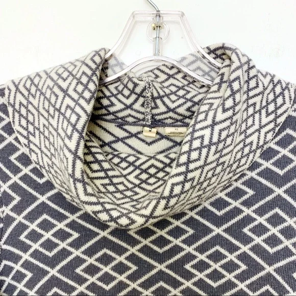 ANTHRO MOTH GRAY COWLED GALENA PULLOVER SWEATER - Picture 6 of 8